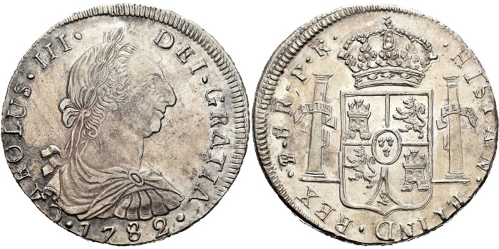 Cy11300.-CARLOS III - 8 Reales 1782 Potosi P.R. - SC Variedad