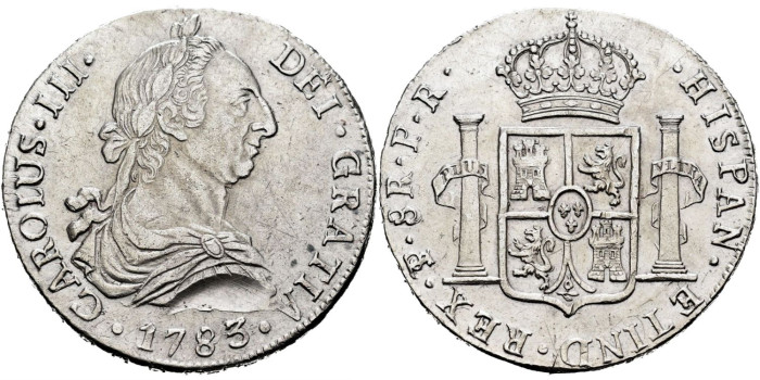 Cy11305.-CARLOS III - 8 Reales 1783 Potosi P.R. -EBC