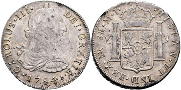 Cy11310.-CARLOS III - 8 Reales 1784 Lima M.I. -MBC