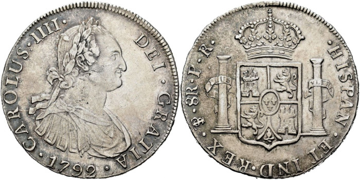 Cy13038.-CARLOS IV - 8 Reales 1792 Potosi P.R.- EBC-