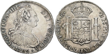 Cy13038.-CARLOS IV - 8 Reales 1792 Potosi P.R.- EBC-