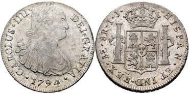 Cy13049.-CARLOS IV - 8 Reales 1794 Lima I.J.- MBC+