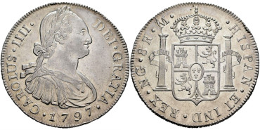 Cy13073.-CARLOS IV - 8 Reales 1797 N. Guatemala M.- SC