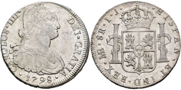 Cy13081.-CARLOS IV - 8 Reales 1798 Lima I.J.- EBC
