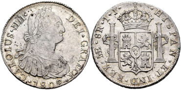 Cy13108.-CARLOS IV - 8 Reales 1801 Lima I.J.- EBC