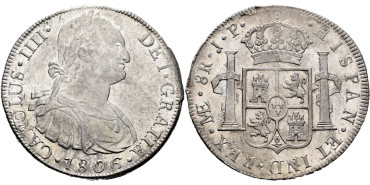 Cy13143.-CARLOS IV - 8 Reales 1806 Lima J.P.- SC