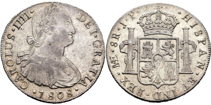 Cy13153.-CARLOS IV - 8 Reales 1808 Lima J.P.- EBC