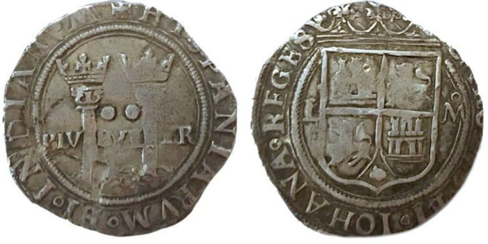 Cy02922.- JUANA Y CARLOS -2 Reales Mexico L M. - MBC