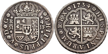 Cy08485.-FELIPE V - 4 Reales 1734 Madrid J.F.-EBC-
