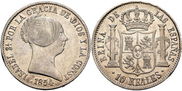 Cy16202.-ISABEL II -  10 Reales 1853 Sevilla.-SC-