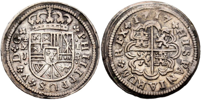 Cy07847.-FELIPE V - 1 Real 1717 Madrid J.-MBC+