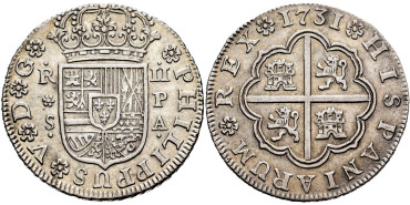 Cy08234.-FELIPE V - 2 Reales 1731 Sevilla P.A.-EBC
