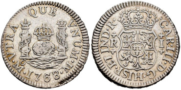 Cy10544.-CARLOS III - 1 Real 1768 Mexico M.-EBC