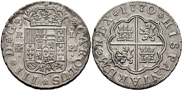 Cy10549.-CARLOS III - 1 Real 1770 Madrid P.J.-SC