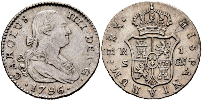 Cy12611.-CARLOS IV - 1 Real 1796 Sevilla C.N.- EBC