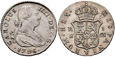 Cy12611.-CARLOS IV - 1 Real 1796 Sevilla C.N.- EBC