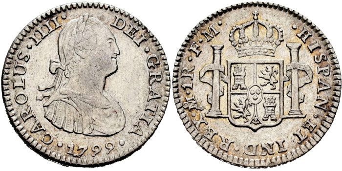 Cy12629.-CARLOS IV - 1 Real 1799 Mexico F.M.-EBC