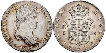Cy14516.-FERNANDO VII - 1 Real 1831 Sevilla J.B.-MBC+