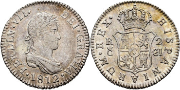 Cy14579.-FERNANDO VII - 2 Reales 1812 Cadiz C.I.-EBC