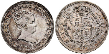 Cy15892.-ISABEL II - 1 Real 1838 Madrid D.G.-SC