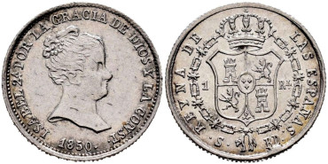 Cy15908.-ISABEL II - 1 Real 1850 Sevilla R.D.-SC