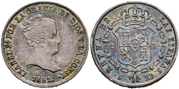 Cy15909.-ISABEL II - 1 Real 1851 Sevilla R.D.-SC