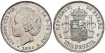 Cy16674H.- ALFONSO XIII 1 Peseta 1894 PGV.- SC
