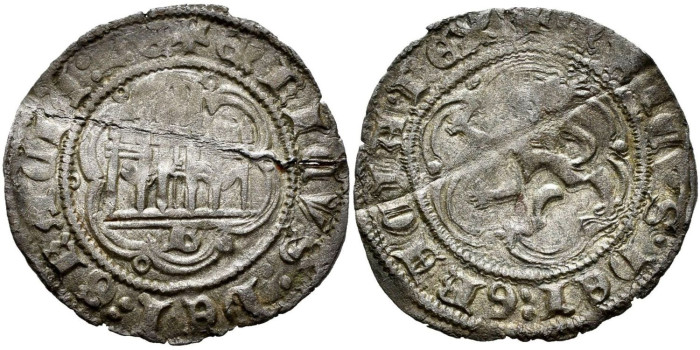 ENRIQUE III de CASTILLA Y LEON 1390/1406 .-  Blanca, Burgos