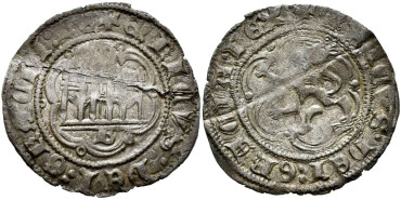 ENRIQUE III de CASTILLA Y LEON 1390/1406 .-  Blanca, Burgos