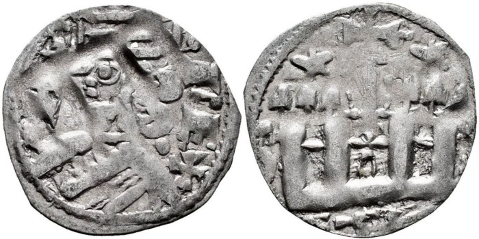 ALFONSO VIII de CASTILLA  1155/1214 .-  Dinero .-  MED.8/19