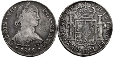 Cy14951.- Fernando VII 8 Reales 1810 Lima J.P.  BC+