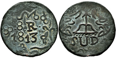 Cy15036.- Fernando VII 8 Reales 1813 Morelos.  MBC+