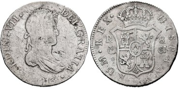 Cy15021.-FERNANDO VII - 8 Reales 1813 Cadiz C.J.-RC-