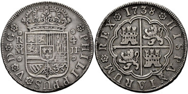 Cy08512.-FELIPE V - 4 Reales 1738Madrid jf.-MBC+