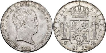 Cy15188.-FERNANDO VII - 8 Reales 1822 Madrid S.R.-SC-
