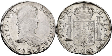 Cy15126.-FERNANDO VII - 8 Reales 1818 Guatemala M.-EBC