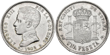 Cy16683.- ALFONSO XIII - 1 Pts 1905 (19-05) MADRID SMS.  SC