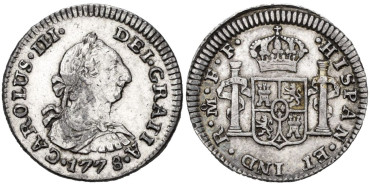 Cy10404.- CARLOS III - 1/2 Real 1778 MEXICO FF.  EBC