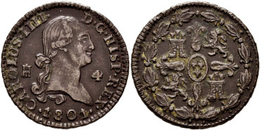 Cy12270.- CARLOS IV - 4 Maravedis 1801 SEGOVIA.  SC