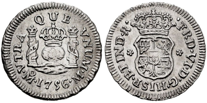 Cy09522.- FERNANDO VI - 1/2 Real 1756 MEXICO M.  SC