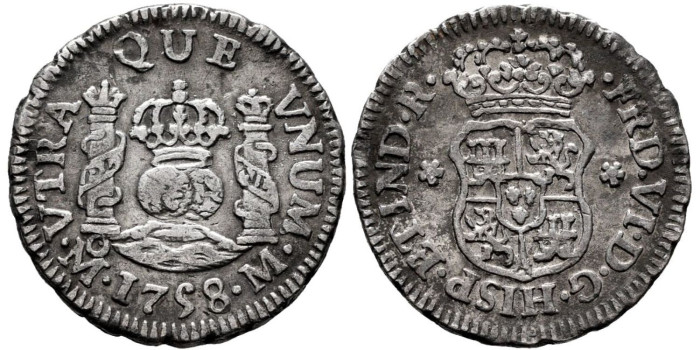 Cy09536.- FERNANDO VI - 1/2 Real 1758 MEXICO M.  MBC+