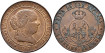 Cy15882.- ISABEL II - 5 Ctm Of Coat of Arms 1868 BARCELONA OM.  SC