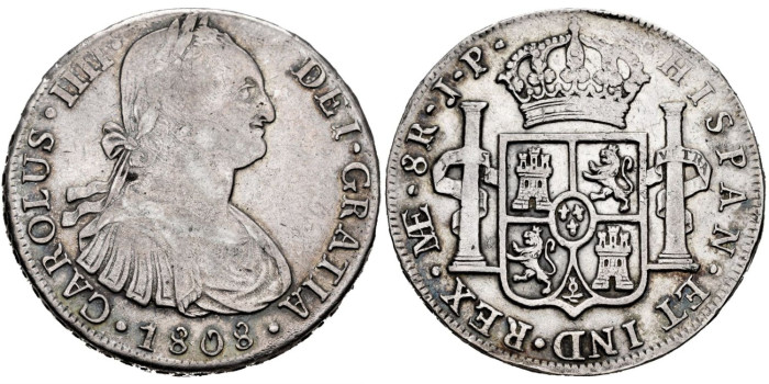 Cy13153.-CARLOS IV - 8 Reales 1808 Lima J.P. - MBC