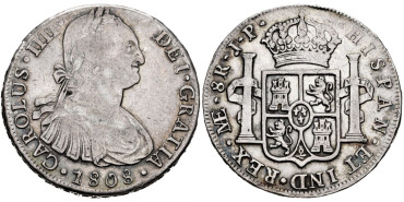 Cy13153.-CARLOS IV - 8 Reales 1808 Lima J.P. - MBC