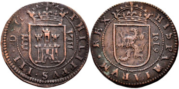 Cy04173.- FELIPE III - 8 Maravedís 1619 Segovia - MBC+