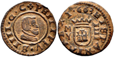Cy04977.- FELIPE IV -  4 Maravedí 1663 Madrid M.Y. - MBC
