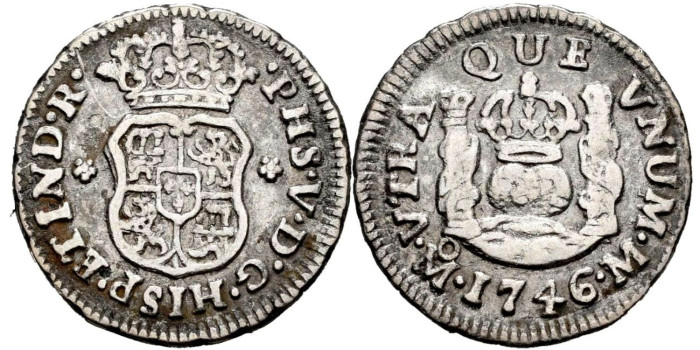 Cy07775.- FELIPE V - 1/2 Real 1746 Mexico M - MBC