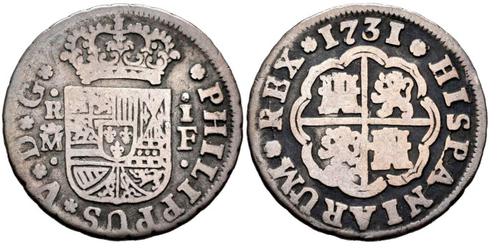 Cy07927.- FELIPE V. - 1 Real 1731 Madrid F - BC