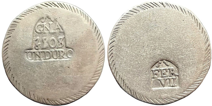 Cy14914.-FERNANDO VII - Un Duro 1808 Gerona. -MBC