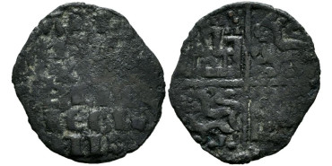 ALFONSO X de CASTILLA Y LEON  1252/1284 .-  Dinero Tres puntos